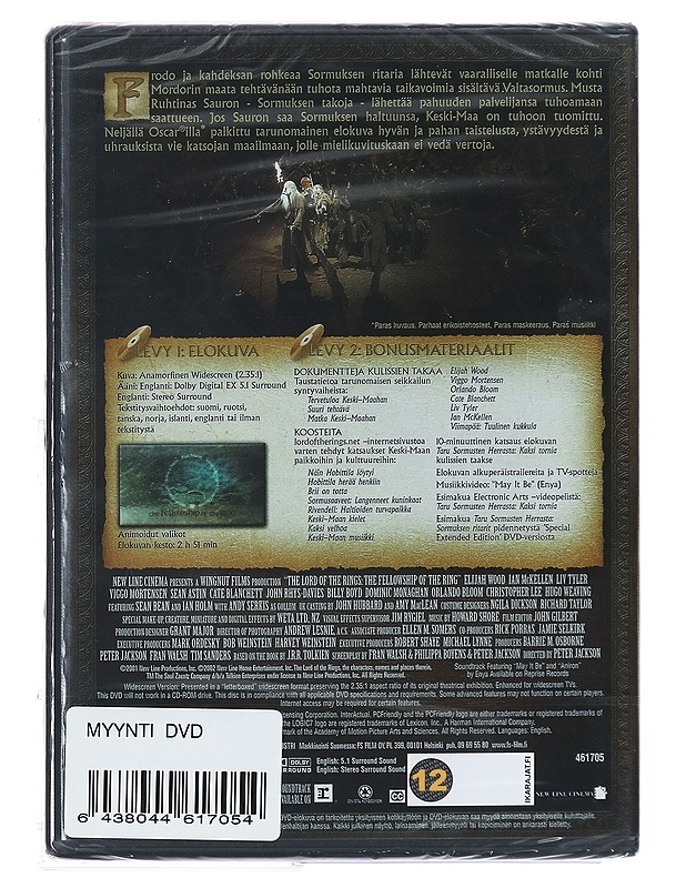 Taru sormusten herrasta: Sormuksen ritarit - DVD - DVD-elokuvat - 10105393962 - 1
