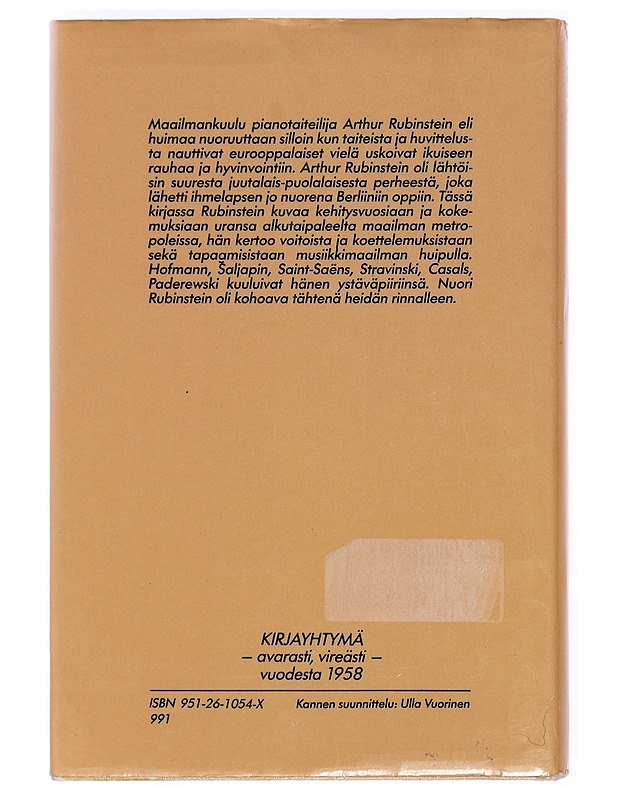 Huima nuoruuteni - Arthur Rubinstein - Elämäkerrat ja muistelmat - 10105394029 - 1
