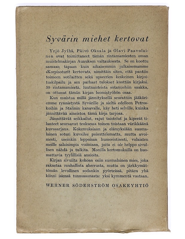 Jännittävin sotaelämykseni - A. Lindeberg - Historiakirjat - 10105394051 - 1