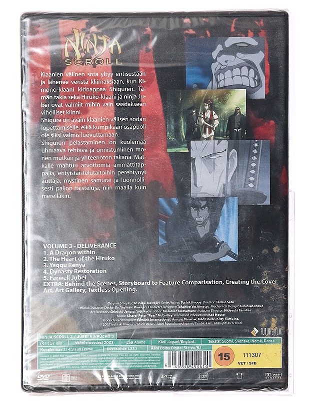 Ninja Scroll 3 - DVD - DVD-elokuvat - 10105394129 - 1
