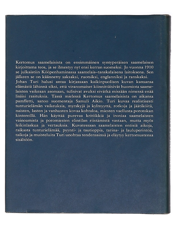Kertomus saamelaisista - Turi, Johan - Historiakirjat - 10105394141 - 1