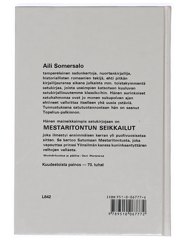 Mestaritontun seikkailut - Somersalo, Aili - Lastenkirjat - 10105394235 - 1