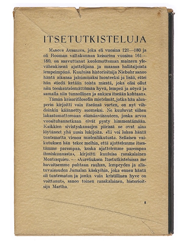Itsetutkisteluja - Marcus Aurelius - Tietokirjat - 10105394305 - 1