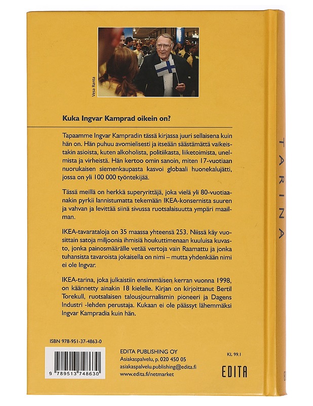 Ikea-tarina - Torekull, Bertil - Elämäkerrat ja muistelmat - 10105394322 - 1