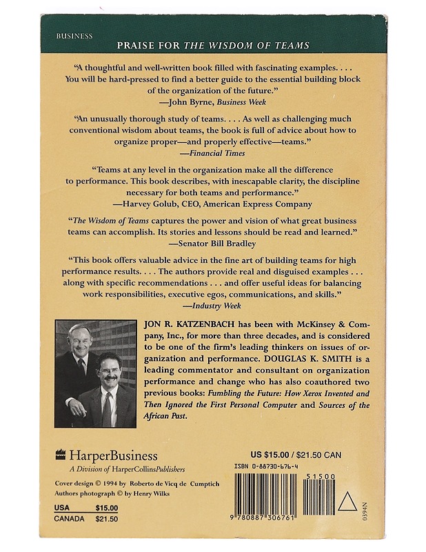 The Wisdom of Teams - Jon R. Katzenbach & Douglas K. Smith - Hyvinvointikirjat - 10105394481 - 1