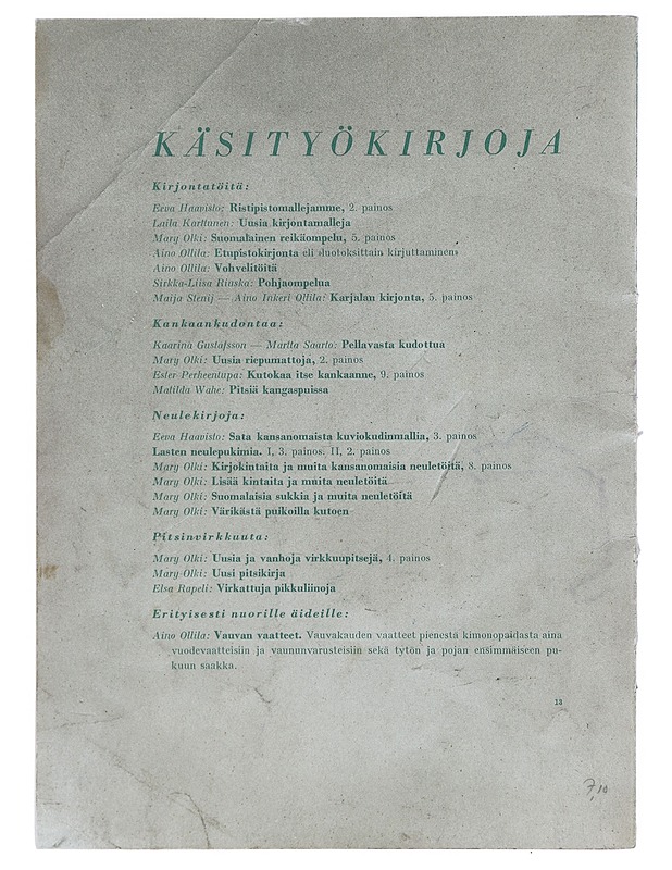 Ommeltavia kirjaimia - Aino & Juhani Hausmann - Käsityökirjat - 10105394544 - 1