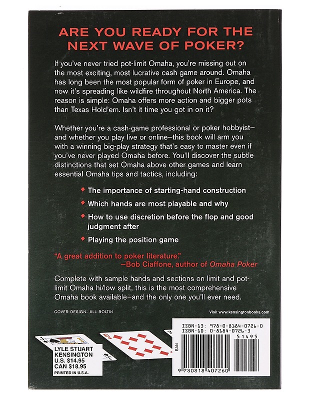 Pot-limit Omaha Poker : the big play strategy - Jeff Hwang - Tietokirjat ja oppaat - 10105394555 - 1