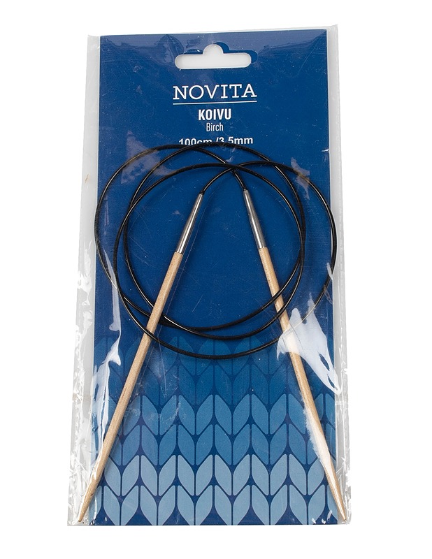 NOVITA Koivu pyöröpuikot, 100 cm/3,5 mm - Käsityö - 10105394588 - 0