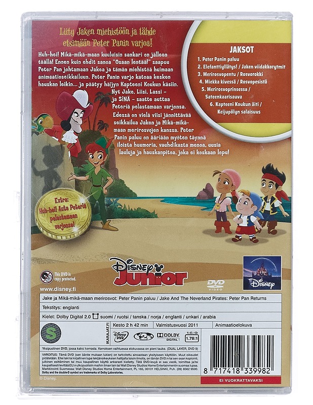 JAKE JA MIKÄ-MIKÄ-MAAN MERIROSVOT : PETER PANIN PALUU - DVD - DVD-elokuvat - 10105394591 - 1