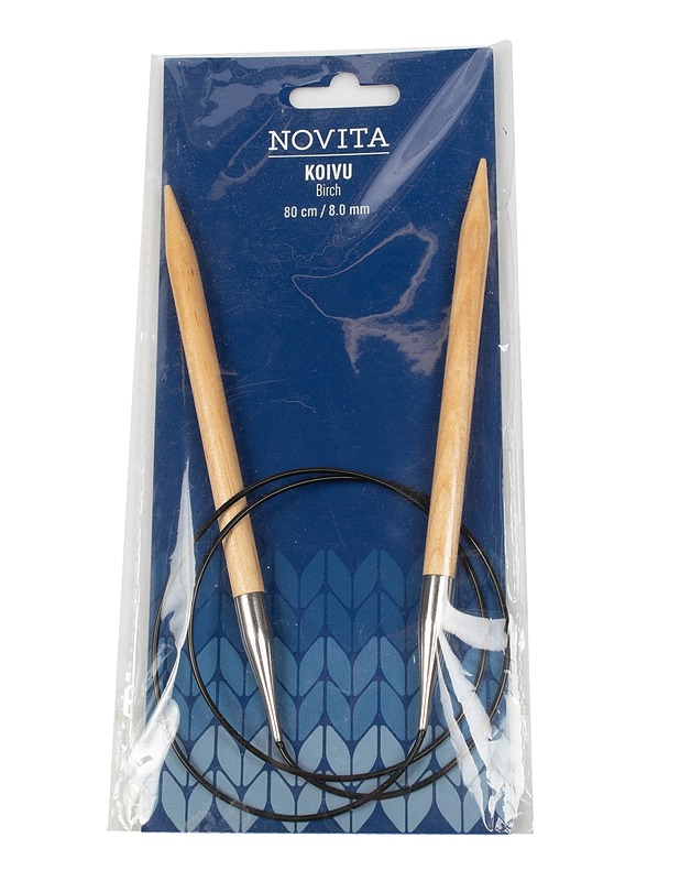 NOVITA Koivu pyöröpuikot, 80 cm/8 mm - Käsityö - 10105394598 - 0