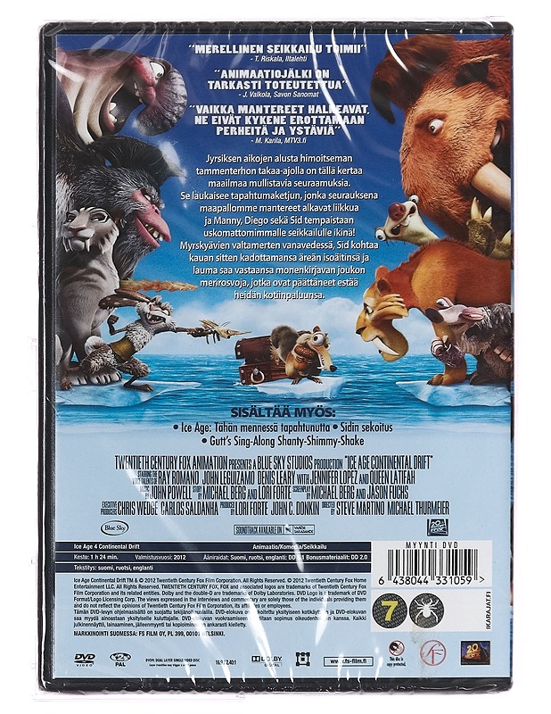 Ice Age 4: mannerten Mullistus - DVD - DVD-elokuvat - 10105394646 - 1