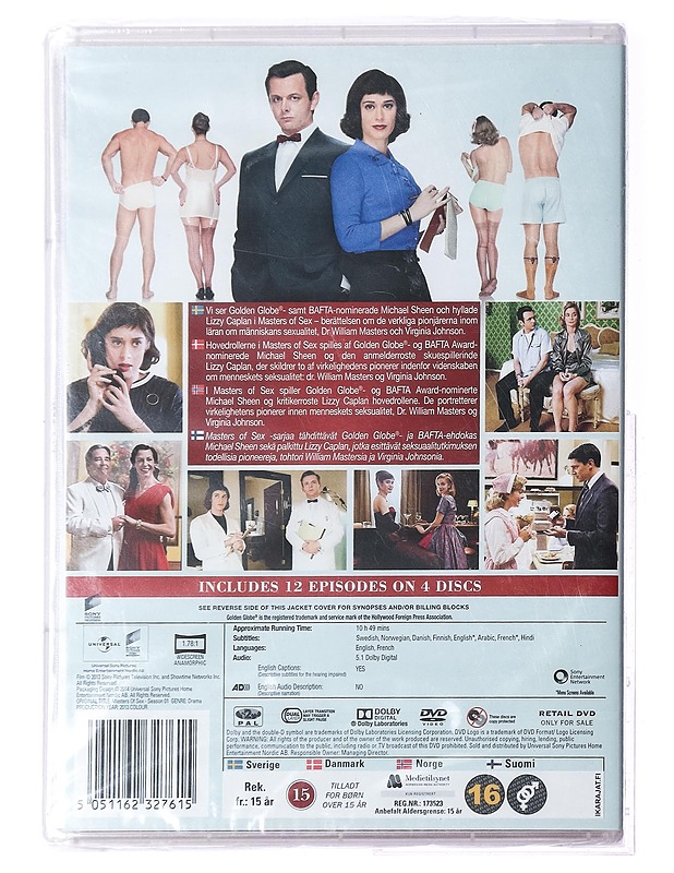 Masters Of Sex: 1. Tuotantokausi - DVD - DVD-elokuvat - 10105394684 - 1