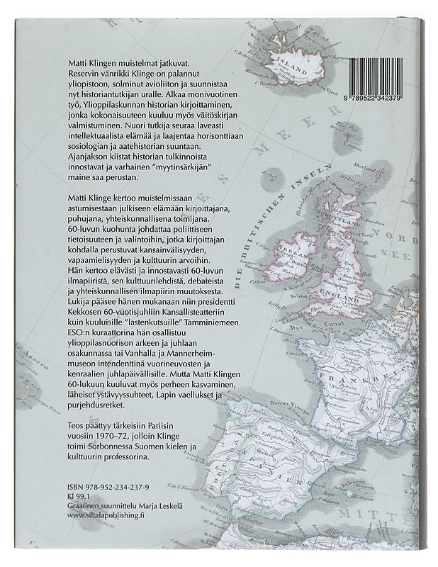 Upsalasta Pariisiin : muistelmia 1960-1972 - Matti Klinge - Elämäkerrat ja muistelmat - 10105394688 - 1