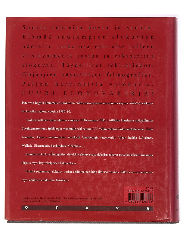 Elämää suuremmat elokuvat. 2 - Bagh, Peter von - Historiakirjat - 10105394689 - 1