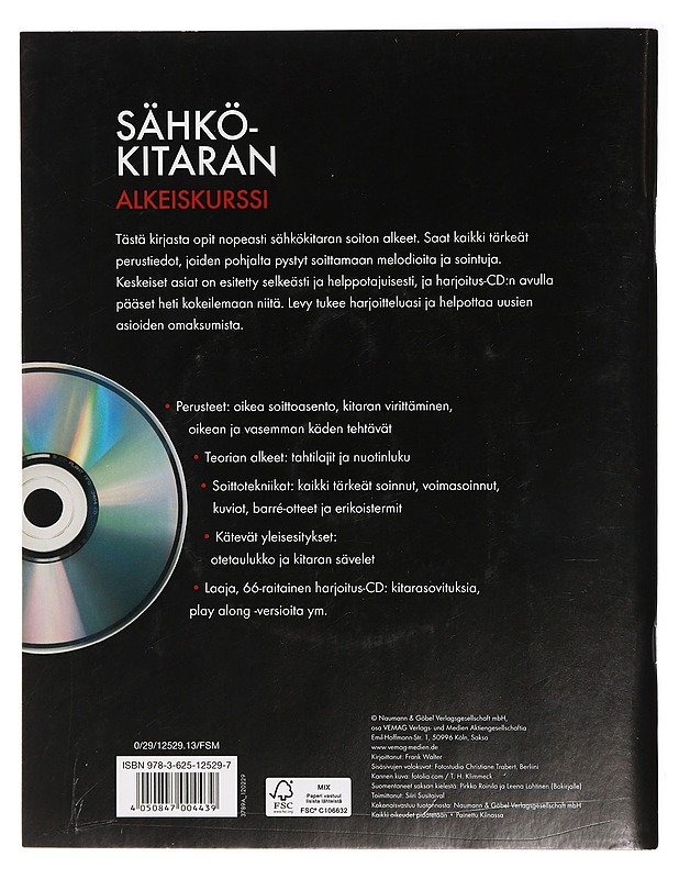 Sähkökitaran alkeiskurssi - Walter, Frank - Musiikki- ja elokuvakirjat - 10105394789 - 1