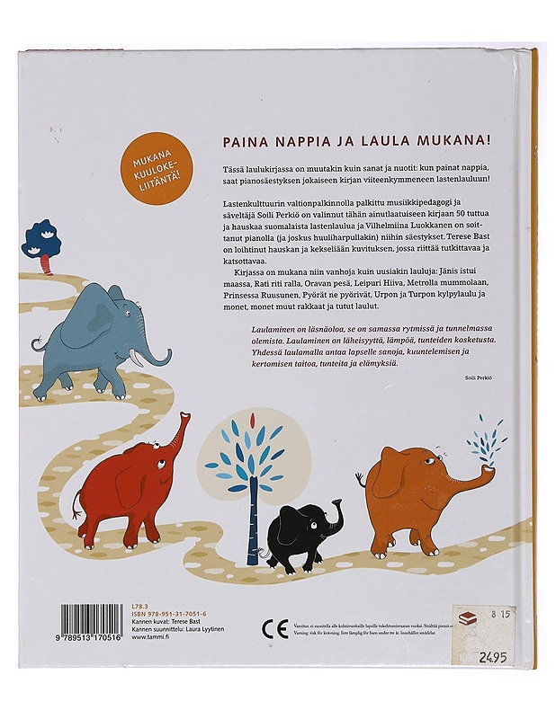 Soiva laulukirja: paina nappia ja laula mukana! : 50 suomalaista lastenlaulua - Perkiö, Soili - Lastenkirjat - 10105394808 - 1