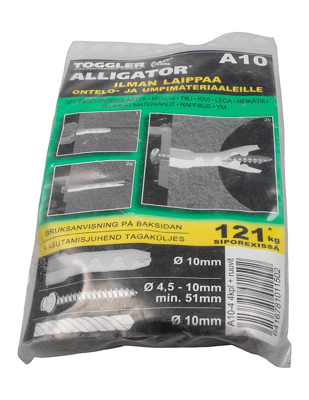 TOGGLER ALLIGATOR A10 ankkurit - Rakennustarvikkeet - 10105394916 - 0