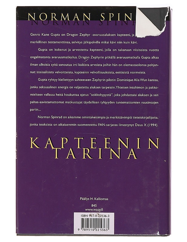 Kapteenin tarina - Spinrad, Norman - Fantasia- ja scifi - 10105395032 - 1
