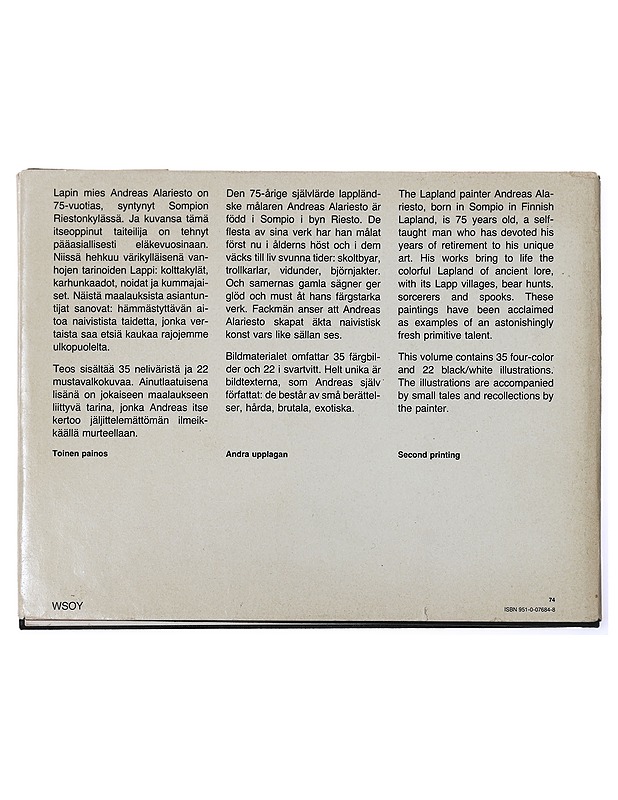 Andreas Alarieston lapinkuvat  - Taide- ja kulttuurikirjat - 10105395155 - 1