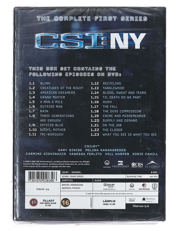 C.S.I: NY 1. tuotantokausi - DVD - DVD-elokuvat - 10105395244 - 1