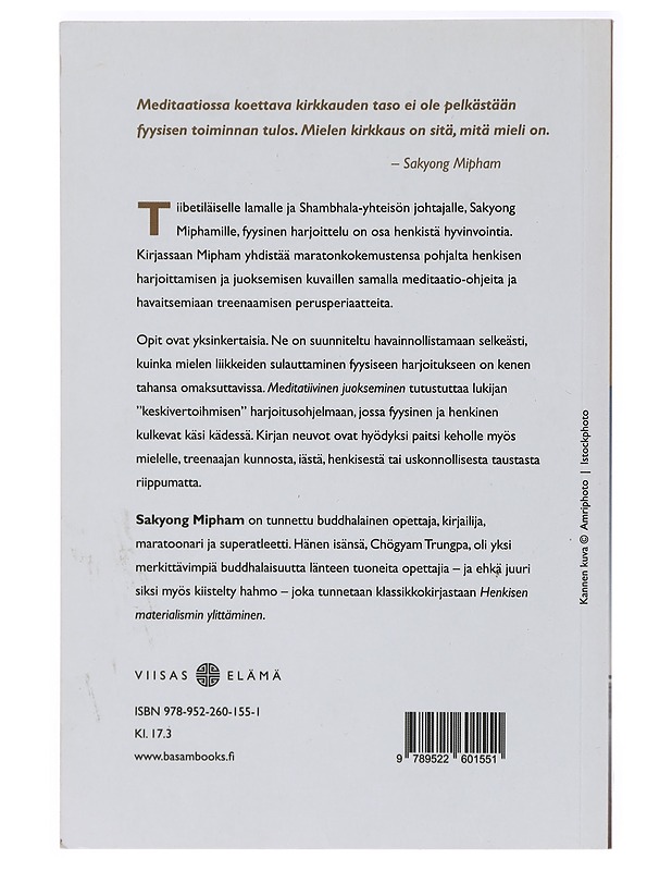Meditatiivinen juokseminen - Sakyong Mipham - Tietokirjat ja oppaat - 10105395350 - 1