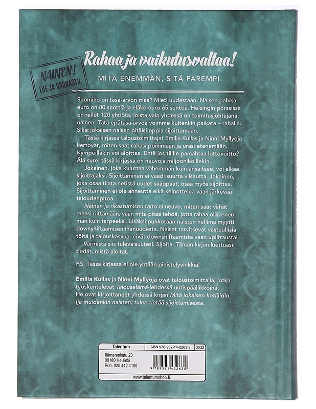 Nainen ja rikastumisen taito : kirja sijoittamisesta, vaurastumisesta ja naiseudesta - Kullas, Emilia - Tietokirjat ja oppaat - 10105395354 - 1