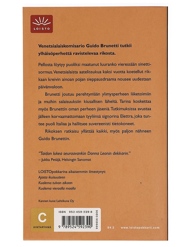 Ylimyksen kuolema - Leon, Donna - Romaanit ja novellit - 10105395381 - 1