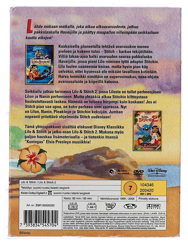 Lilo & stitch: 2 elokuvaa - DVD - DVD-elokuvat - 10105395380 - 1