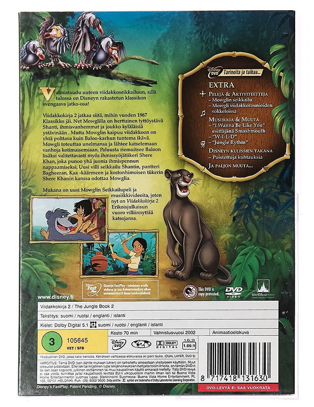 Viidakkokirja 2 - DVD - DVD-elokuvat - 10105395393 - 1