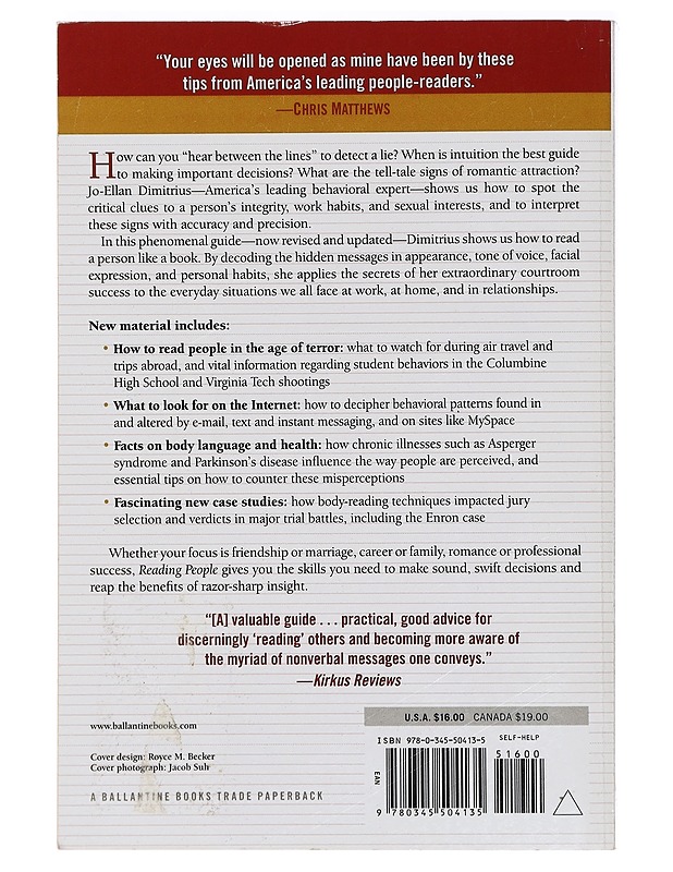 Reading People - Jo-Ellan Dimitrius Ph.D., Wendy Patrick Mazzarella - Tietokirjat ja oppaat - 10105395528 - 1