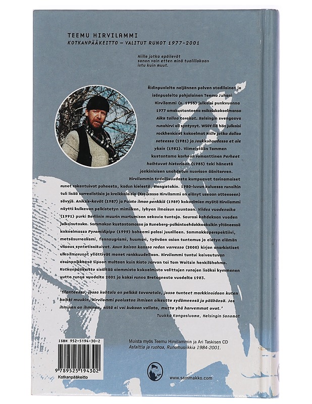 Kotkanpääkeitto : valitut runot 1977-2001 - Teemu Hirvilammi - Runot ja näytelmät - 10105395565 - 1