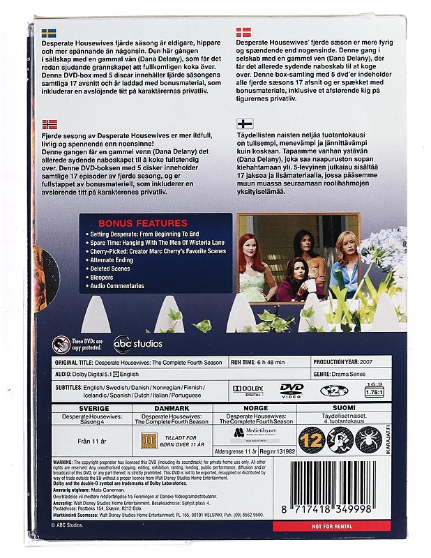 Desperate Housewives 4. kausi - DVD - DVD-elokuvat - 10105395611 - 1