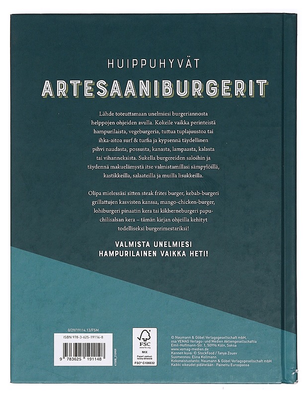 Kaiken kattava burgerikirja - Sabine Durderl-Hoffmann - Ruokakirjat - 10105395674 - 1