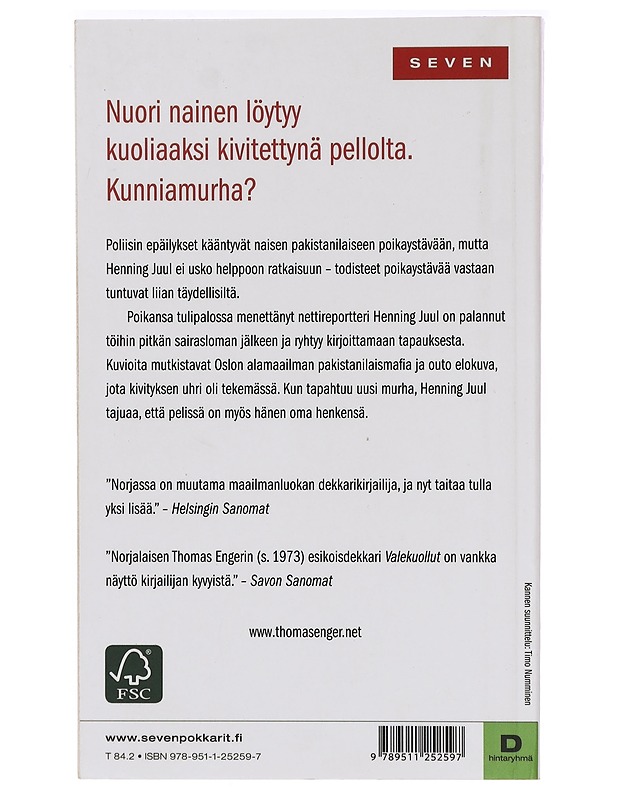 Valekuollut - Enger, Thomas - Jännitys ja dekkarit - 10105395772 - 1