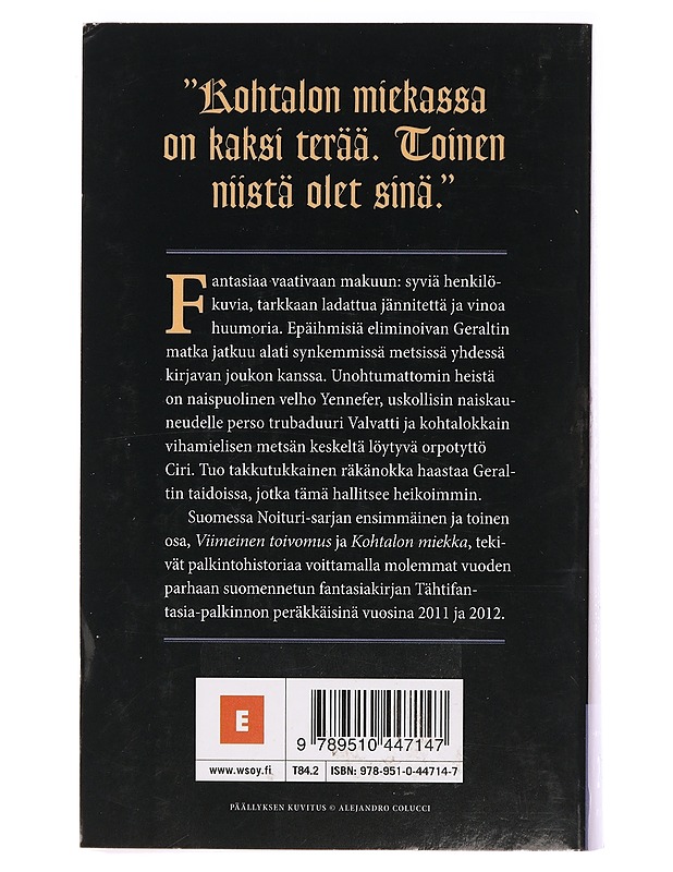 Kohtalon miekka - Sapkowski, Andrzej - Fantasia- ja scifi - 10105395836 - 1