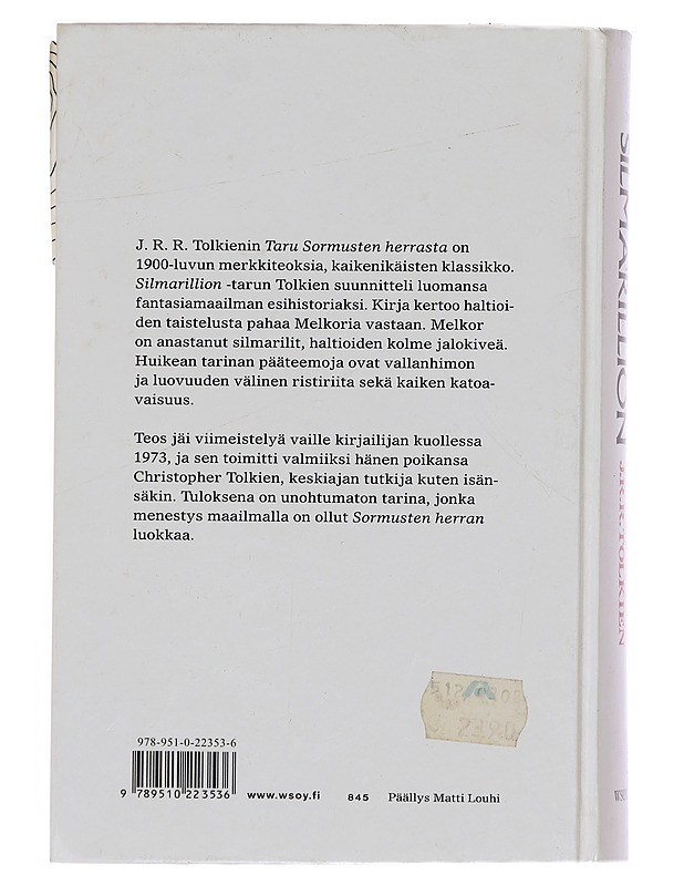 Silmarillion - J.R.R. Tolkien - Fantasia- ja scifi - 10105395881 - 1