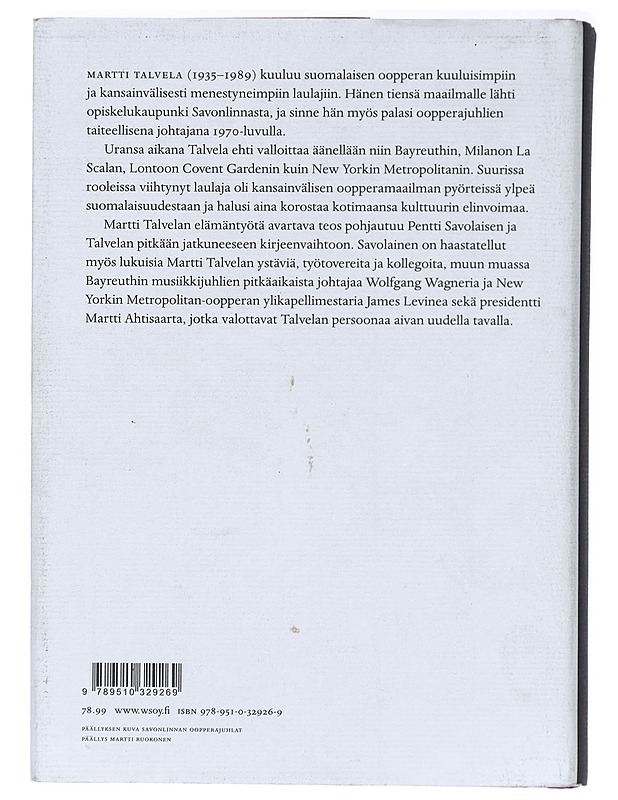 Martti Talvela : elämän valoja ja varjoja - Pentti Savolainen - Elämäkerrat ja muistelmat - 10105395893 - 1
