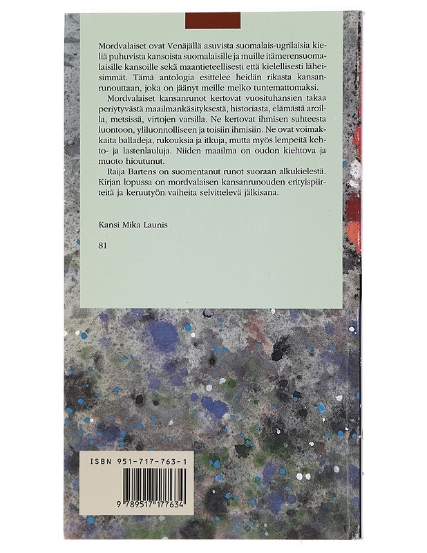 Omenakasvoinen morsian: Mordvalaista kansanrunoutta - Raija Bartens - Romaanit ja novellit - 10105395914 - 1