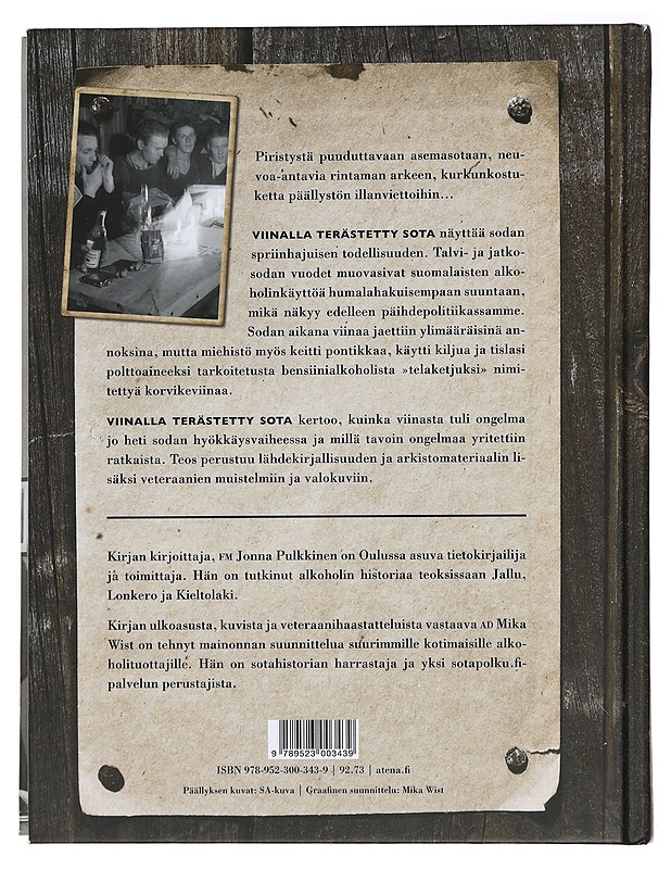 Viinalla terästetty sota : alkoholi sotavuosina 1939-1944 - Pulkkinen, Jonna - Tietokirjat ja oppaat - 10105395952 - 1