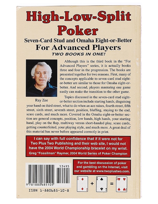 High-Low-Split Poker - Ray Zee - Tietokirjat ja oppaat - 10105396003 - 1