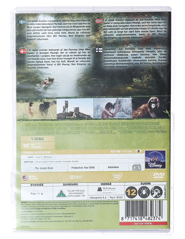 The Junglebook - DVD - DVD-elokuvat - 10105396026 - 1