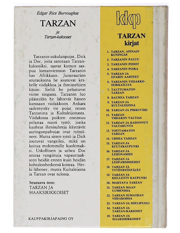 Tarzan ja Tarzan-kaksoset - Edgar Rice Burroughs - Romaanit ja novellit - 10105396053 - 1