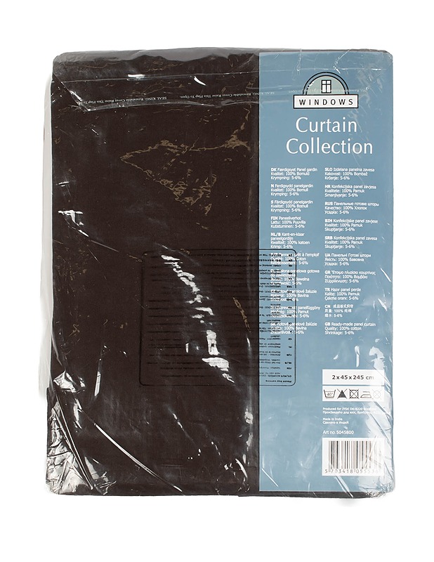 CURTAIN COLLECTION Blackie paneeliverho, 45 x 245 cm, 2 kpl - Verhot ja kapat - 10105396074 - 1