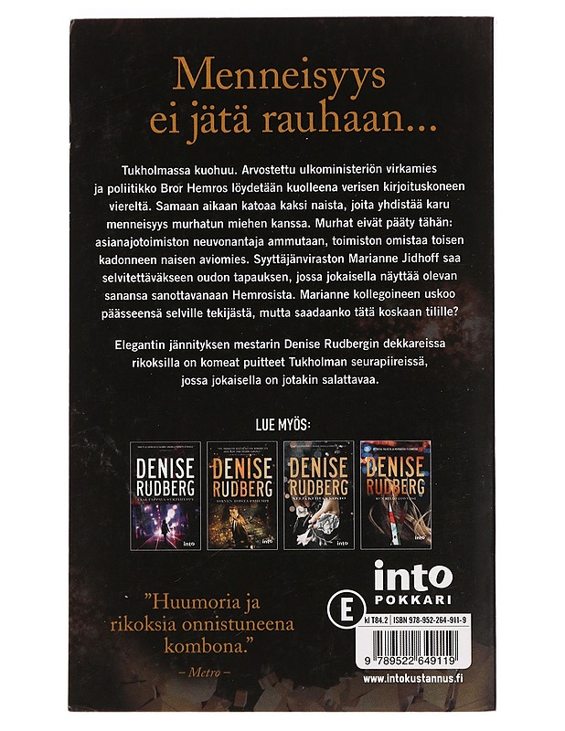 Kolmen kohtalokas leikki - Rudberg, Denise - Jännitys ja dekkarit - 10105396166 - 1
