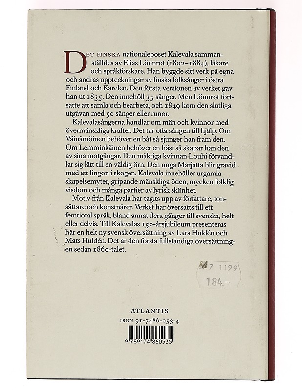 Kalevala - Huldén, Lars - Romaanit ja novellit - 10105396193 - 1