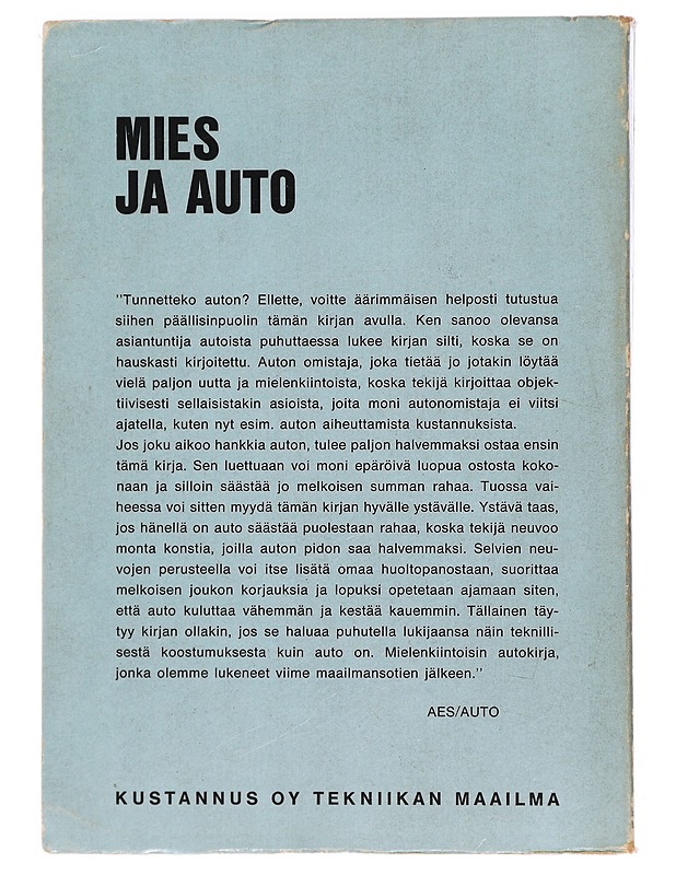 Mies ja auto - Juurikkala, Jussi - Tietokirjat ja oppaat - 10105396226 - 1