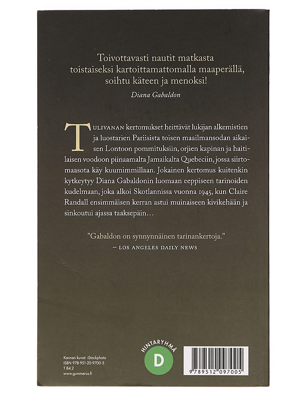 Tulivana : neljä Matkantekijä-kertomusta - Gabaldon, Diana - Romaanit ja novellit - 10105396239 - 1