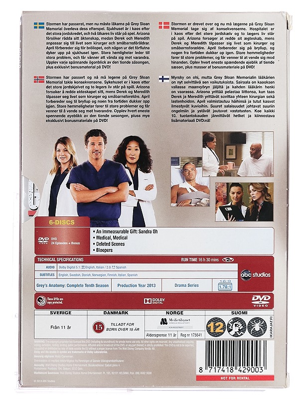 Greyn Anatomia: Kausi 10 - DVD - DVD-elokuvat - 10105396257 - 1