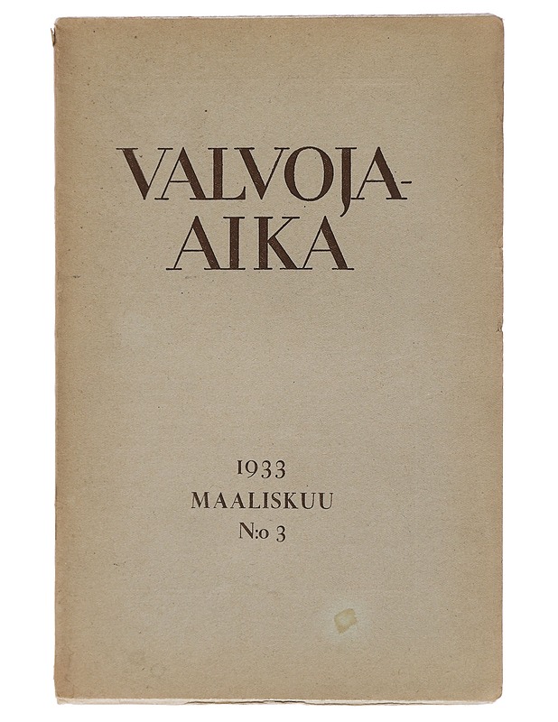 Valvoja-aika : No.3 ; 1933 - Lehdet - 10105396280 - 0