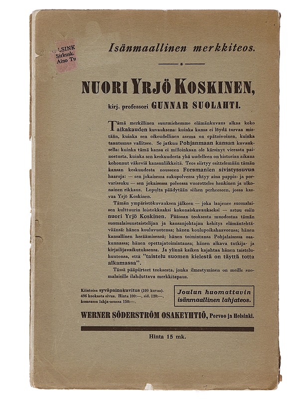 Valvoja-aika : No.11-12 ; 1933 - Lehdet - 10105396285 - 1